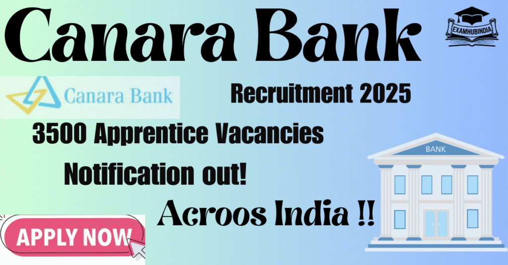 Canara Bank Apprentice Recruitment 2025