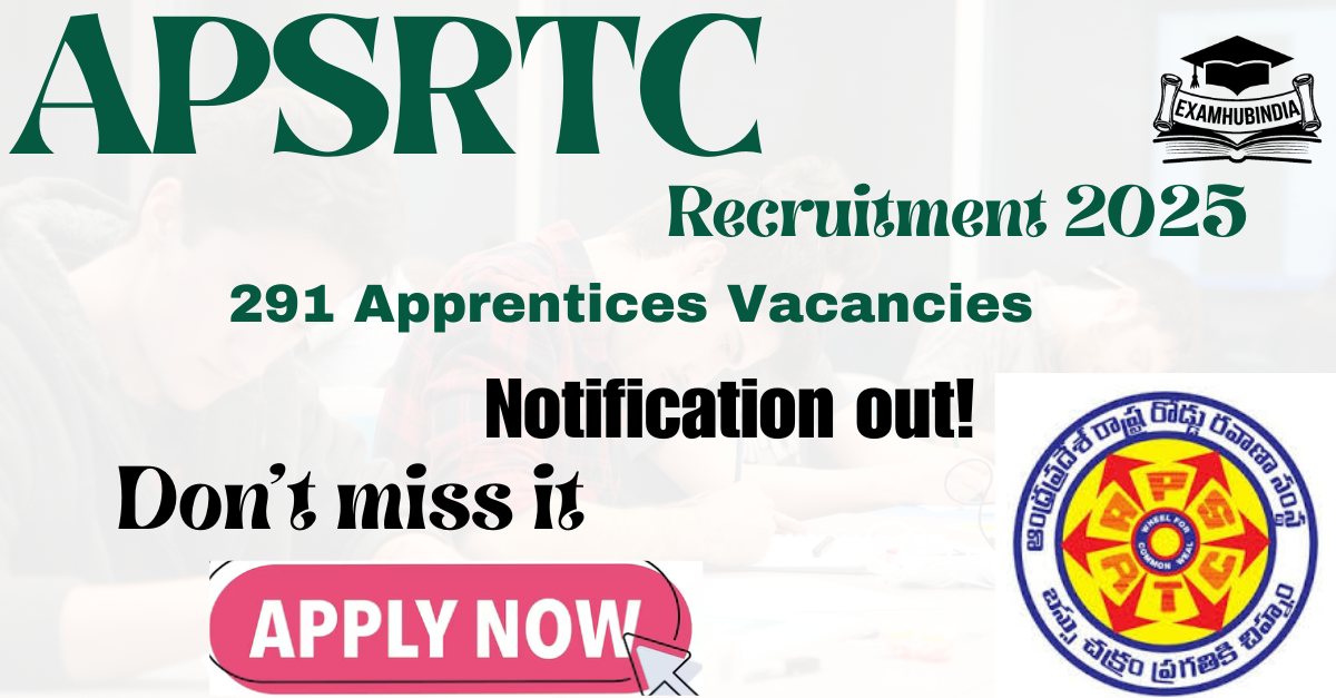 APSRTC Apprentices Recruitment 2025 — Submit Online Applications