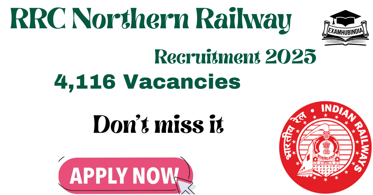 RRC Northern Railway Act Apprentice Recruitment 2025