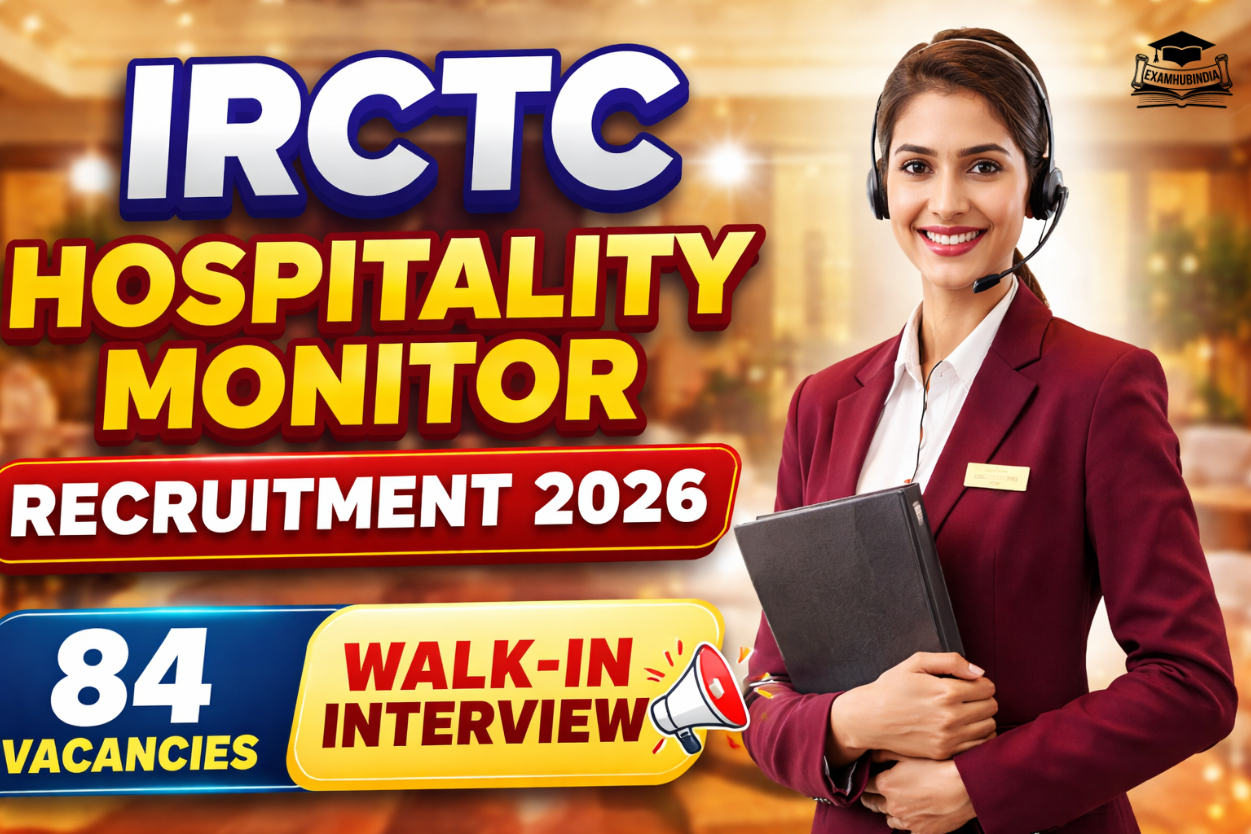IRCTC Hospitality Monitor Recruitment 2026 – Walk-in for 84 Posts